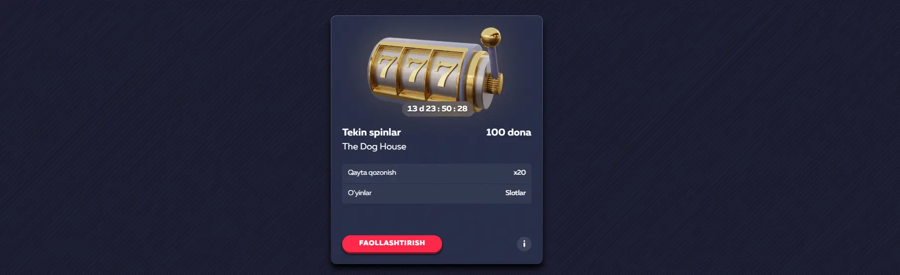 Vavada welcome bonus